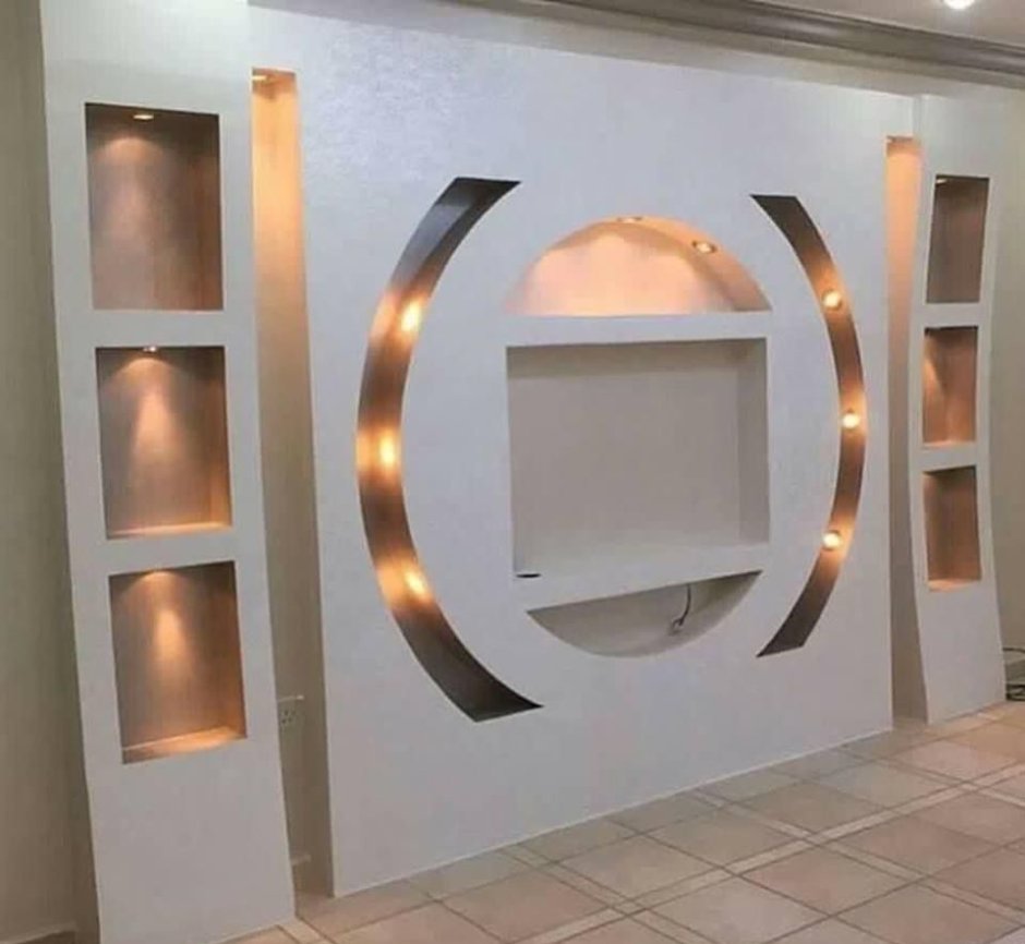 Фигурные ниши из гипсокартона