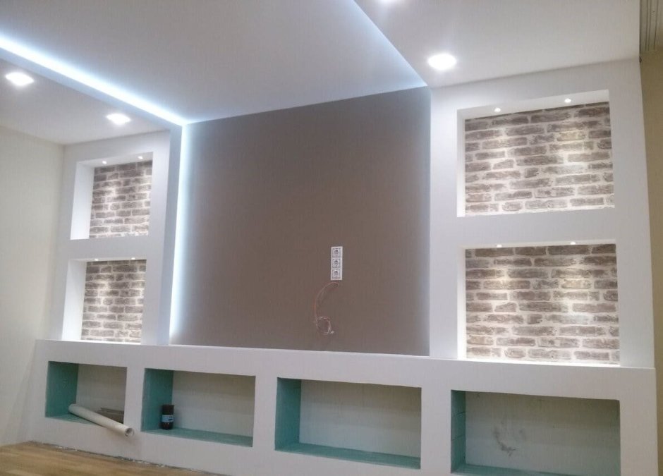 Гипсокартонные конструкции на стене