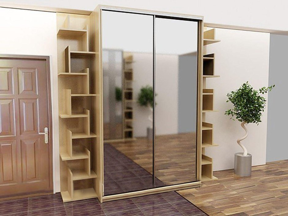 Шкаф купю с открытыми полками