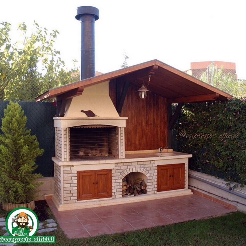 Барбекю комплекс из кирпича