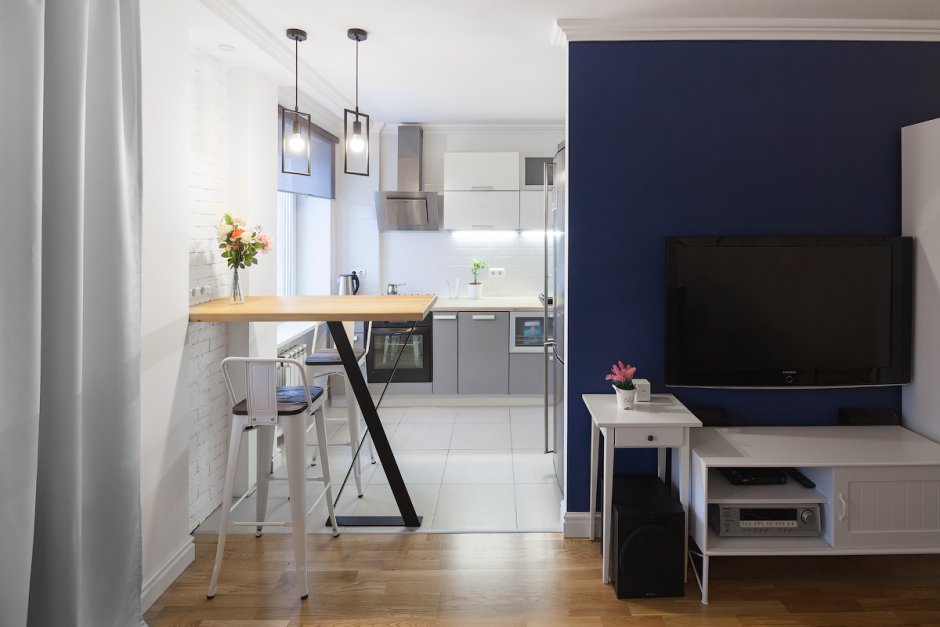 Минимализм для студии в хрущевке