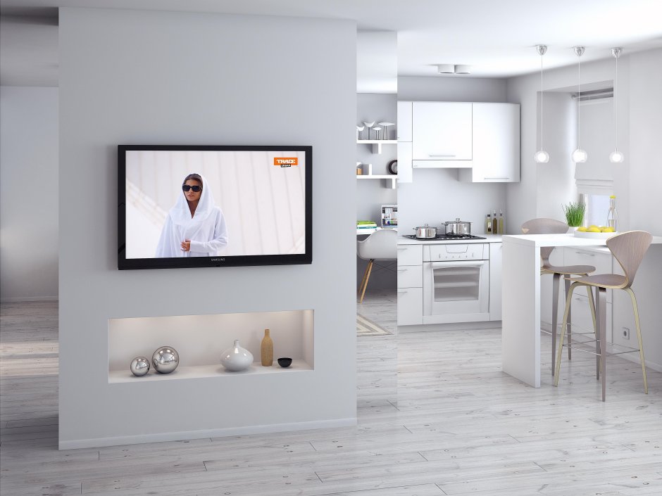 Студия в белых тонах