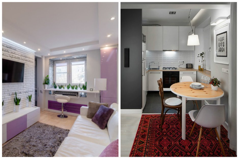 Зонирование однокомнатной хрущевки 30 кв.м