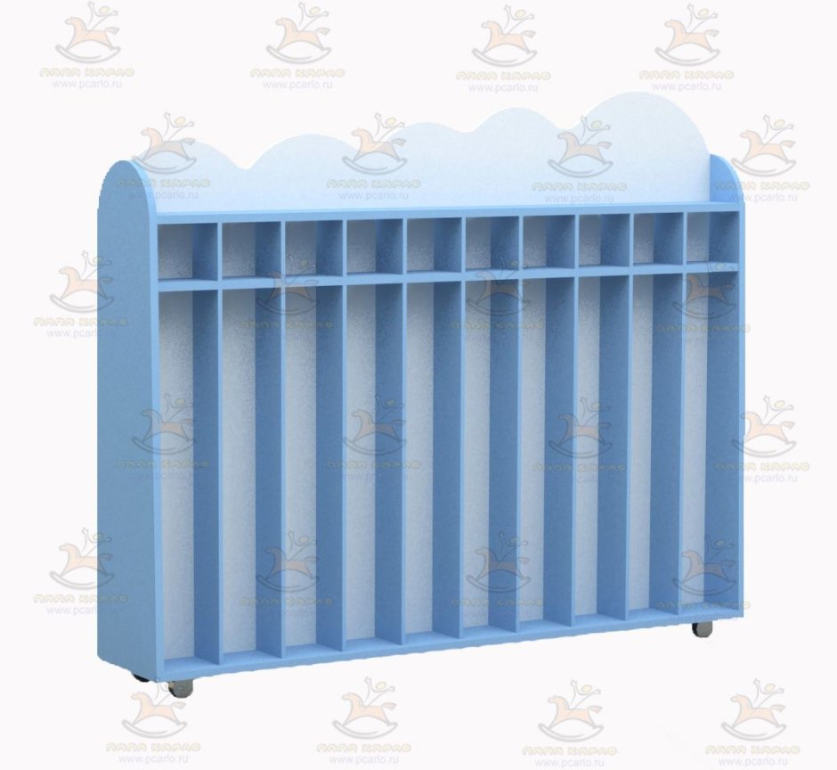 Шкаф для полотенец напольный передвижной 10 секций.МД-07.05-Л