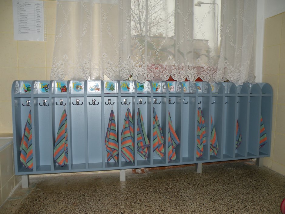 Шкафчики для полотенец в детский сад