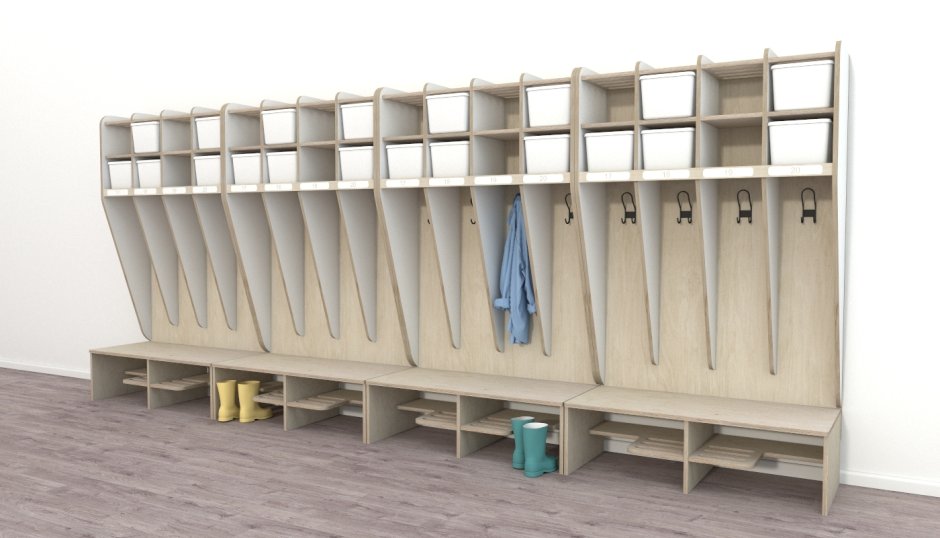 Шкаф в раздевалку для ДОУ