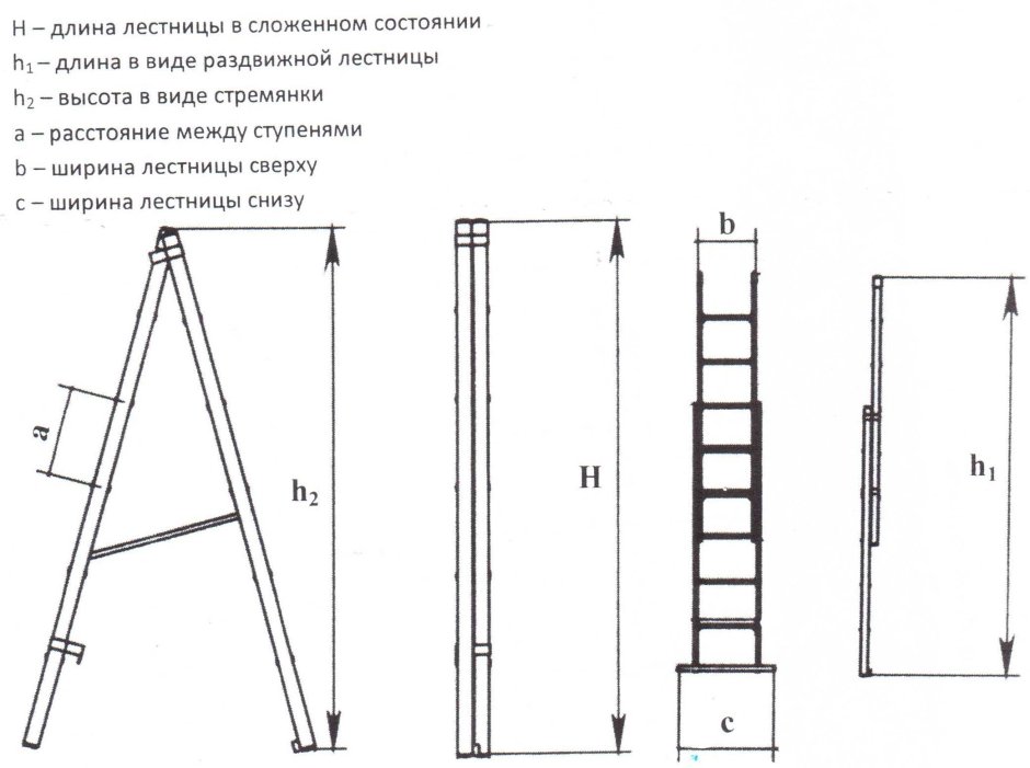 Лестница стремянка с3 чертеж