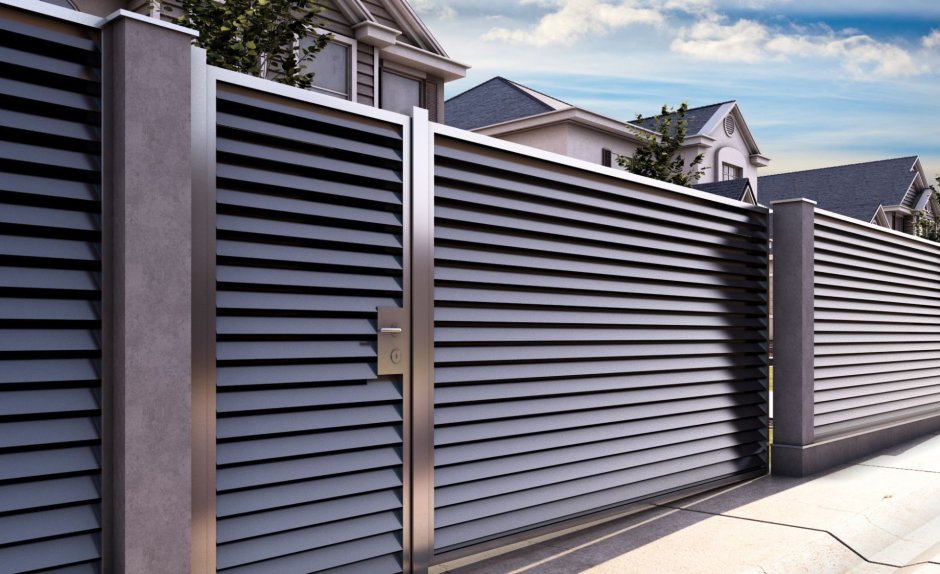 Забор жалюзи 7016 Grand line