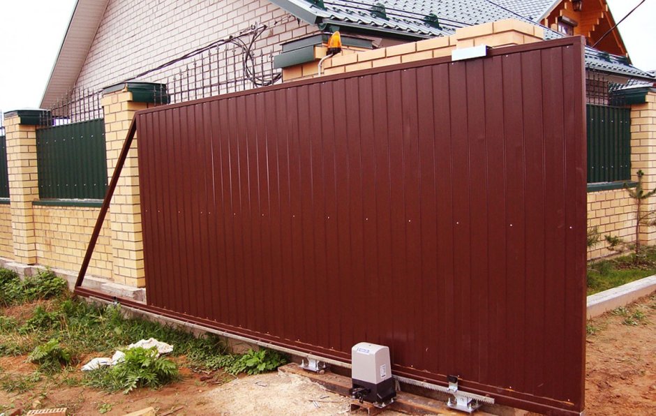 Ворота из профильной трубы с40 40х20 с калиткой