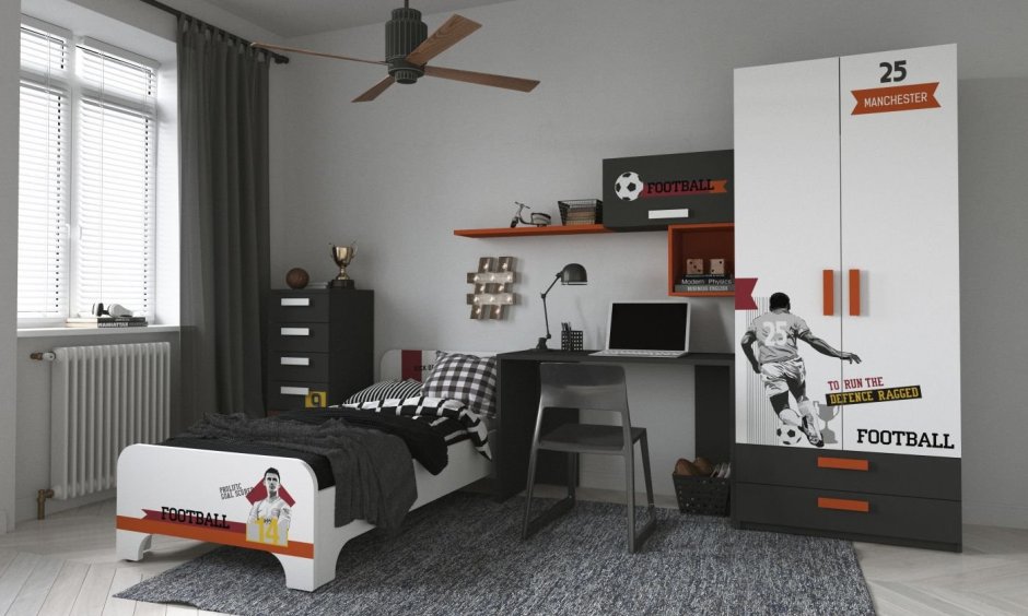 Спальня для мальчика в стиле лофт