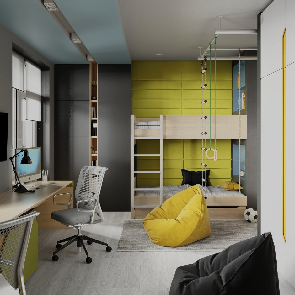 Комната подростка темная