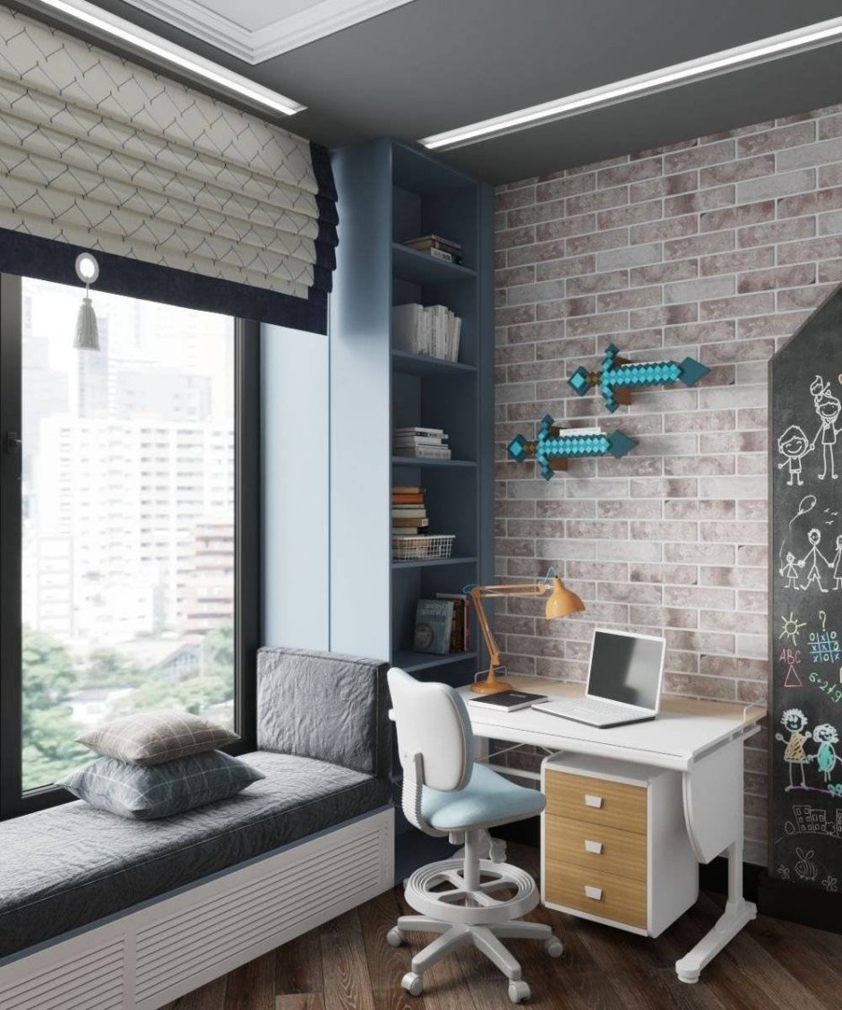 Комната в стиле лофт 12кв