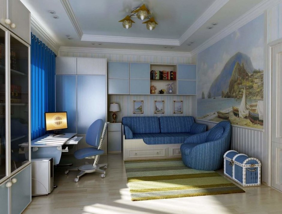 Комната в стиле лофт 12кв