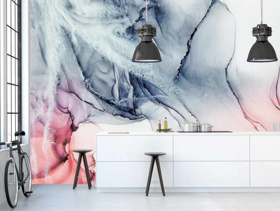 Акварельные стены в интерьере