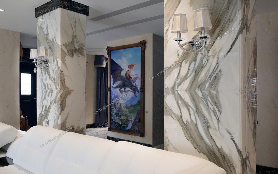 Гибкий мрамор голубой Оникс