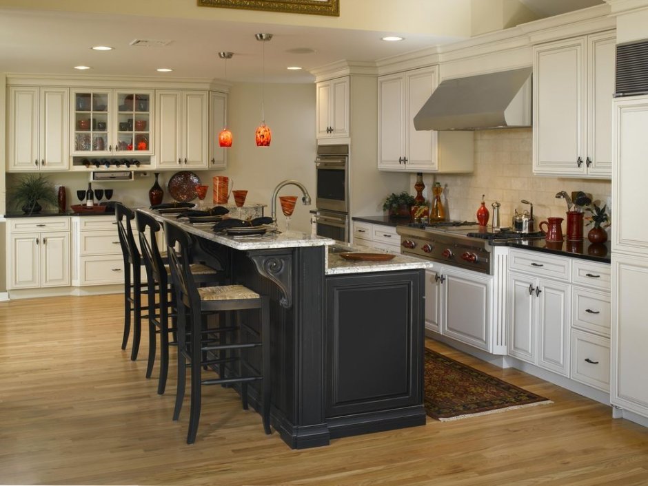 Двухуровневый остров на кухне