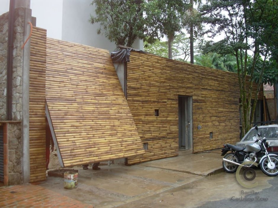 Навес конструкция из бамбука