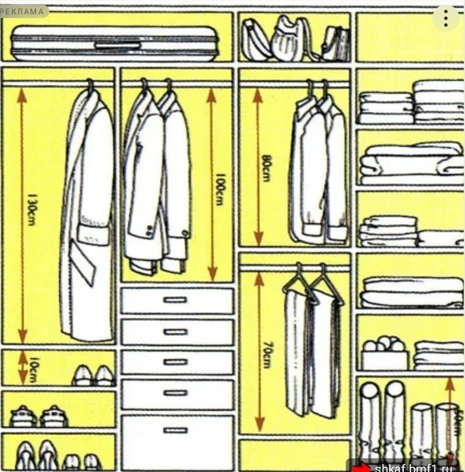 Узкий шкаф до потолка