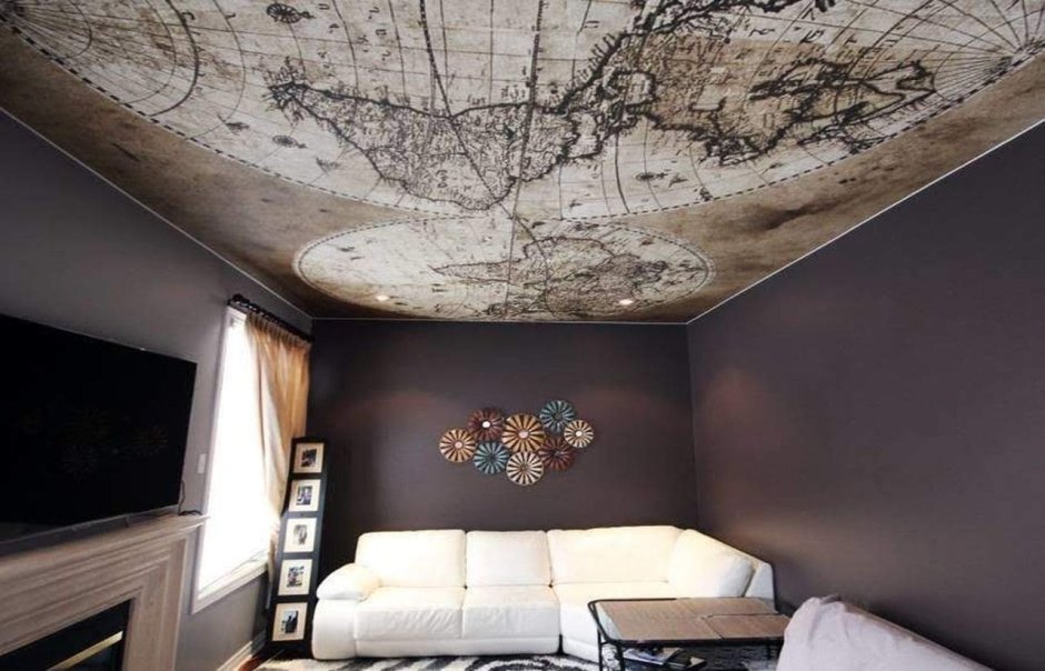 Модные натяжные потолки с фотопечатью