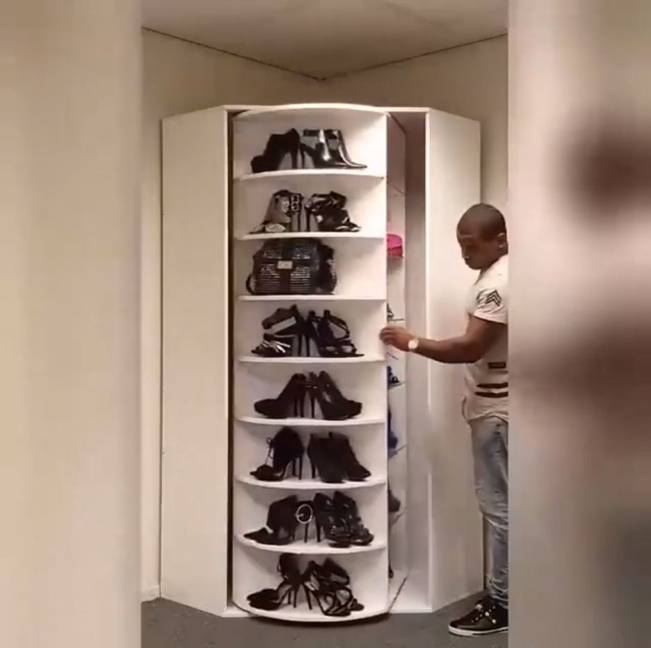 Угловая полка для обуви