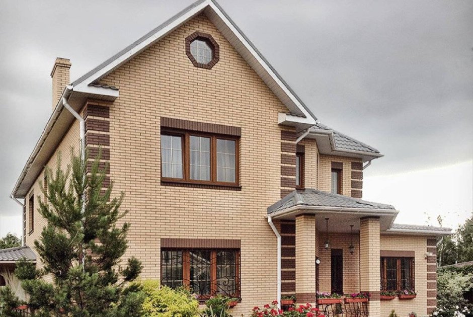 Одноэтажный дом с мансардой 150кв