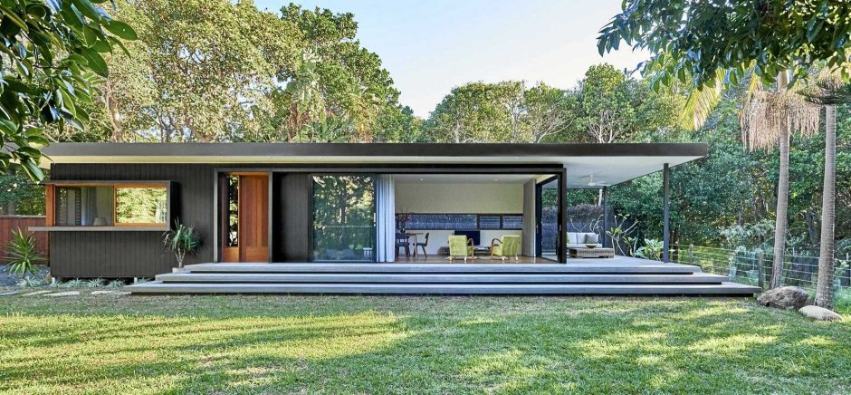 Бунгало с односкатной крышей