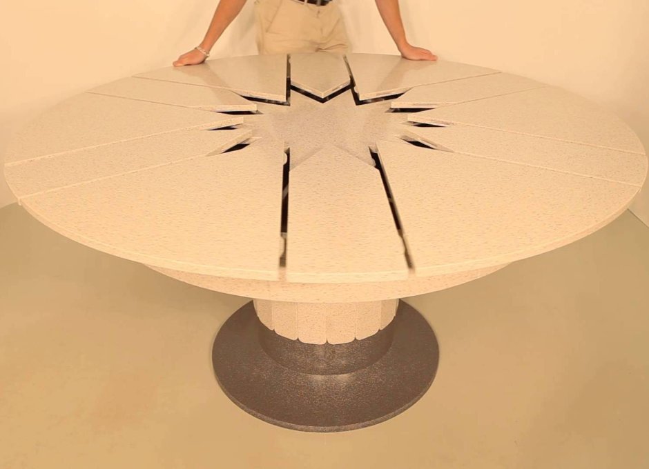 Круглый раздвижной стол трансформер