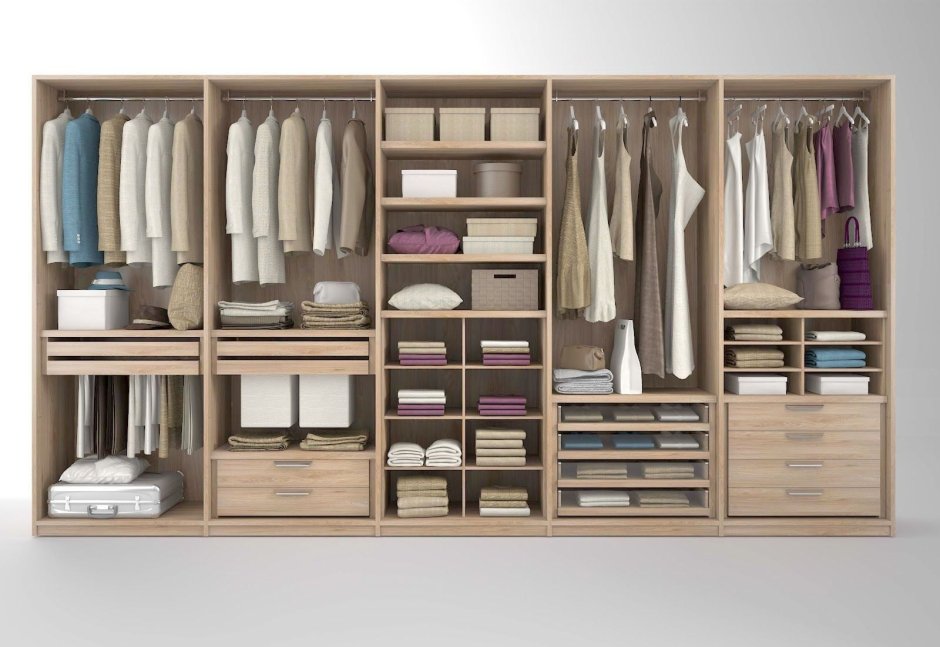 Наполнение шкафа-купе в спальню