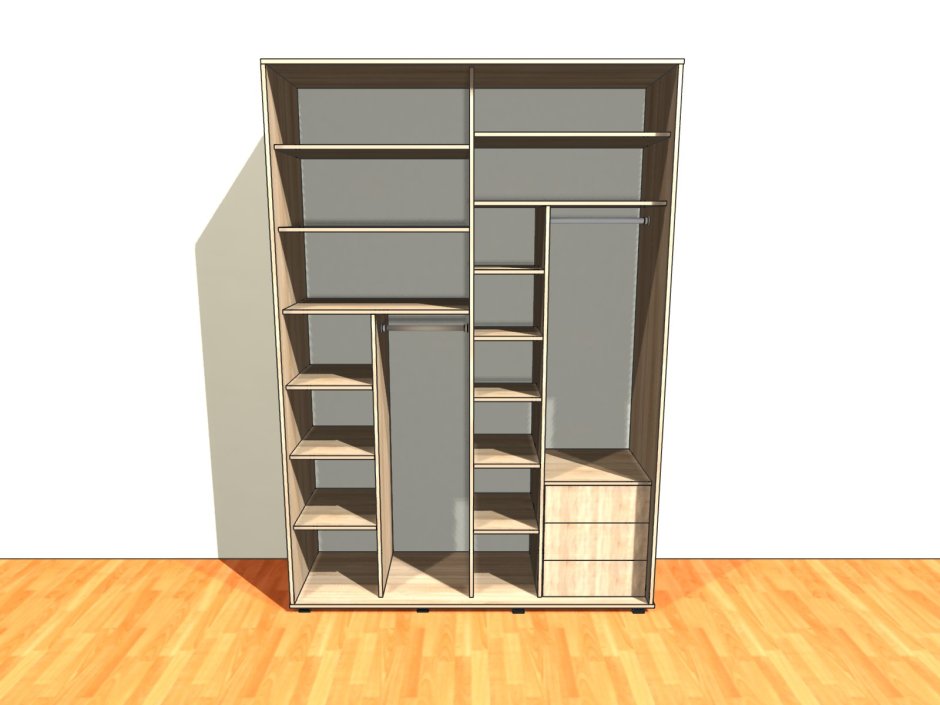 Шкаф купе внутри