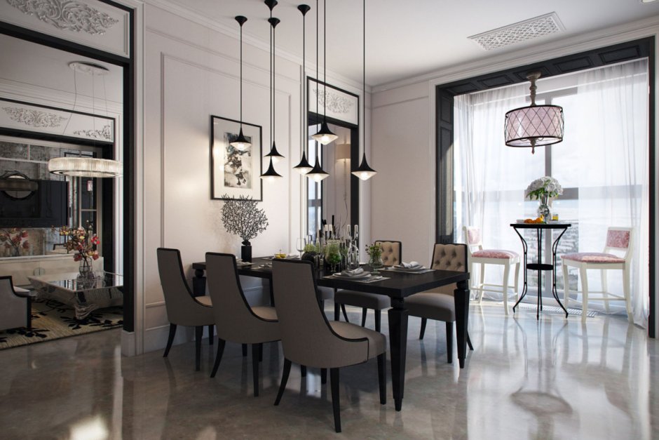 Обеденная зона в современном стиле