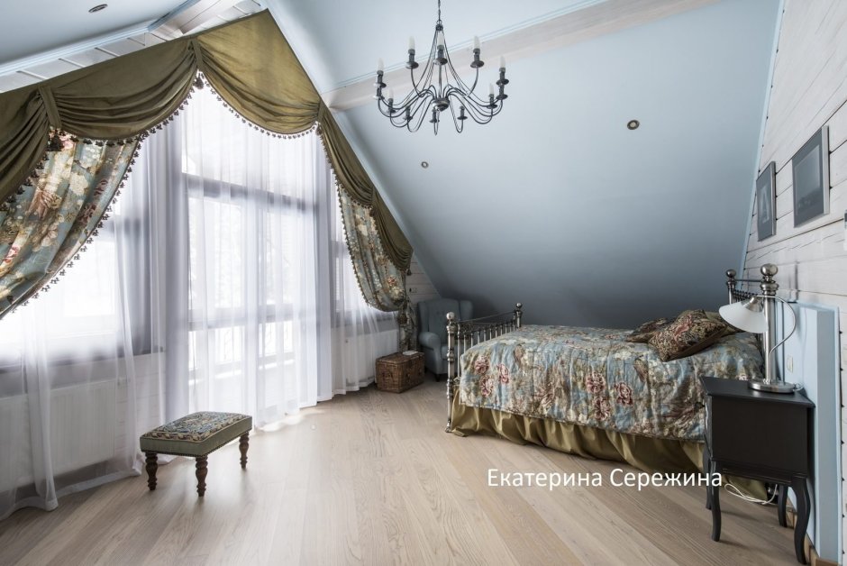 Шторы на скошенные окна