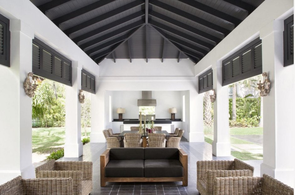 Навес с потолком