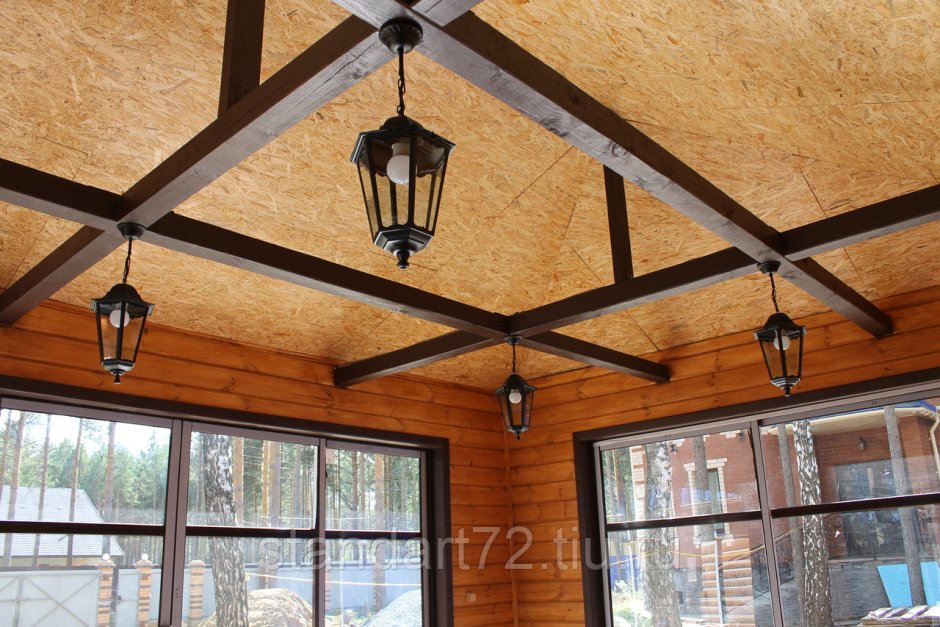 Отделка террасы деревом