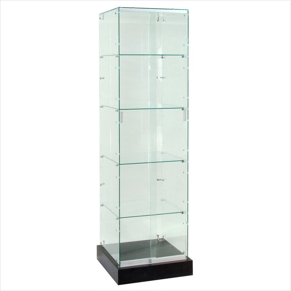 Треугольные стеклянные стеллажи