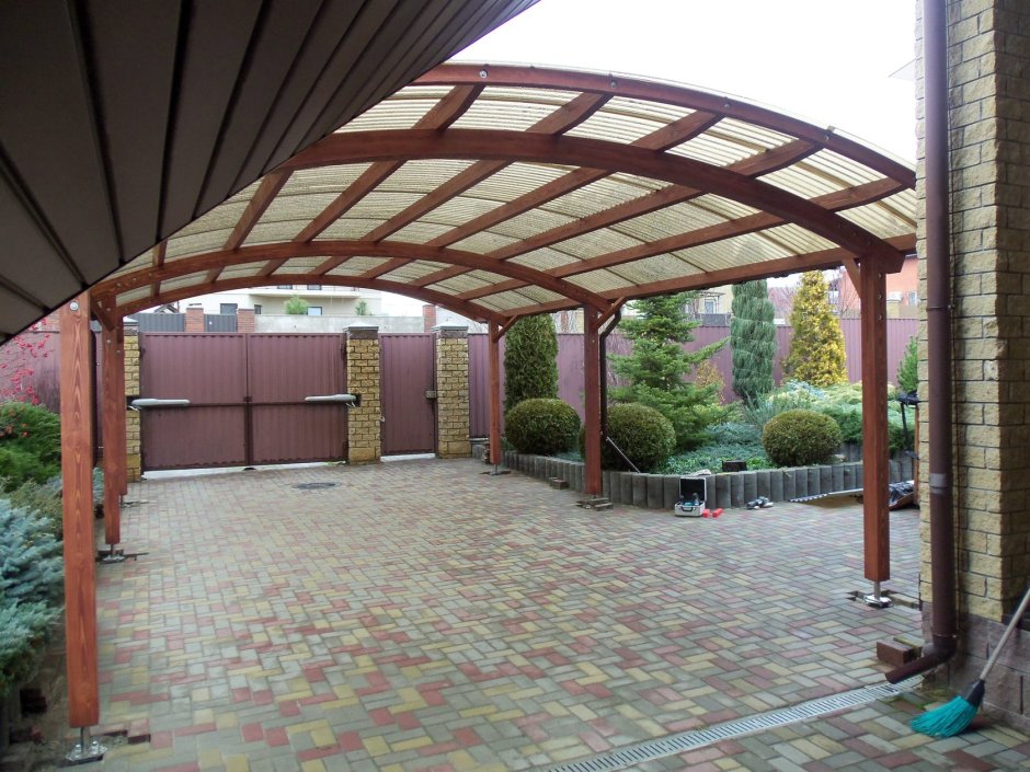 Навесы пристроенные к дому