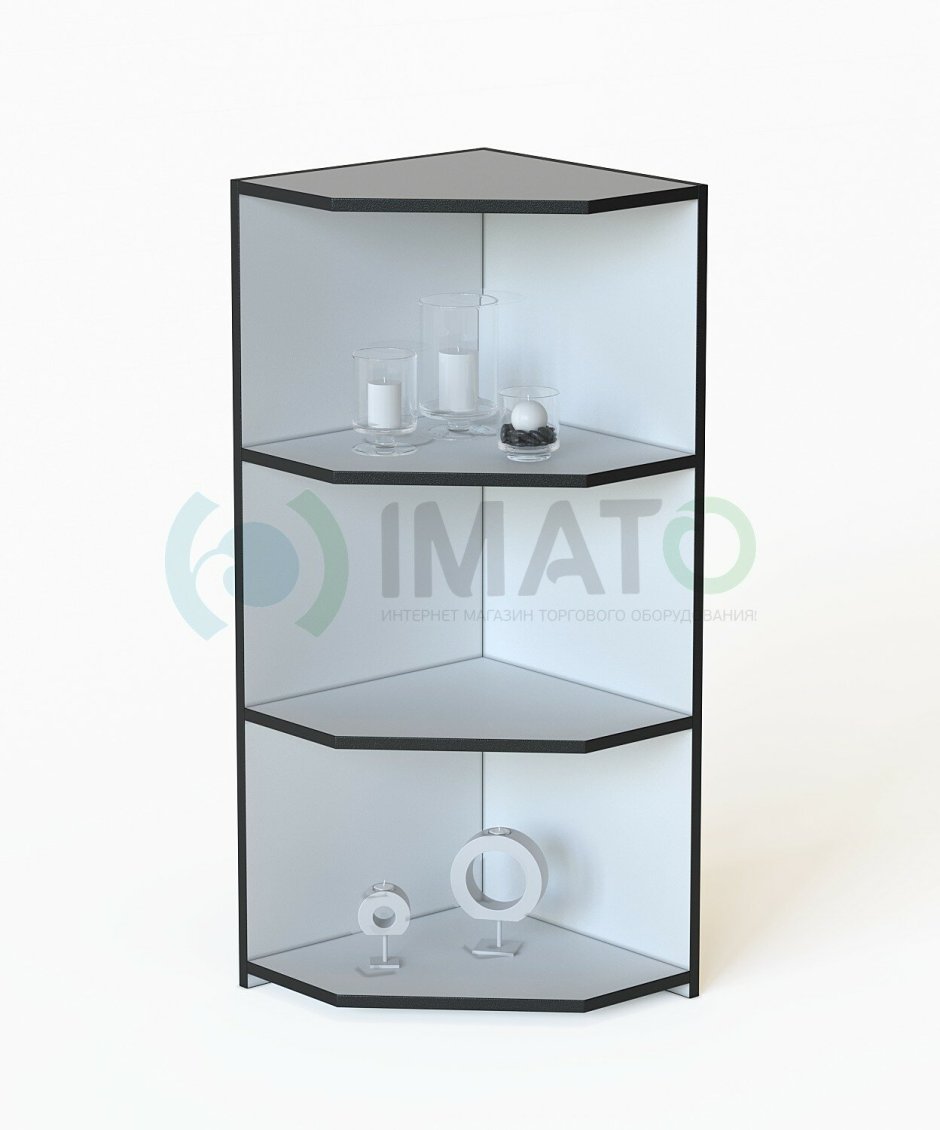 Витрина угловая стеклянная