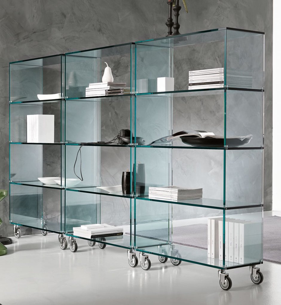 Стеклянный стеллаж