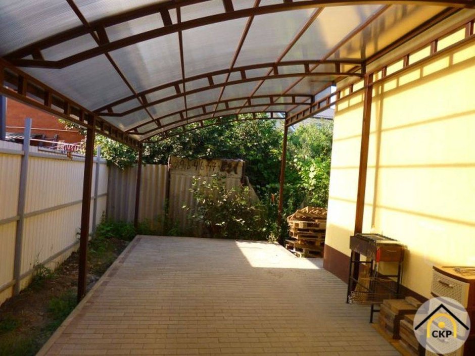 Навес для террасы из поликарбоната