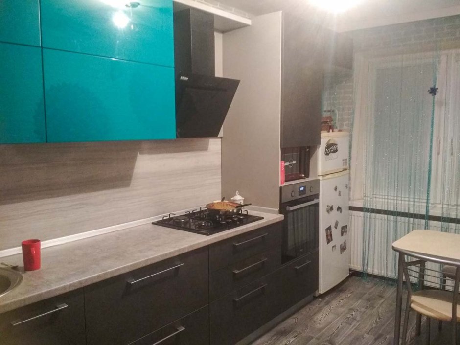 Кухня низ матовый вверх глянц