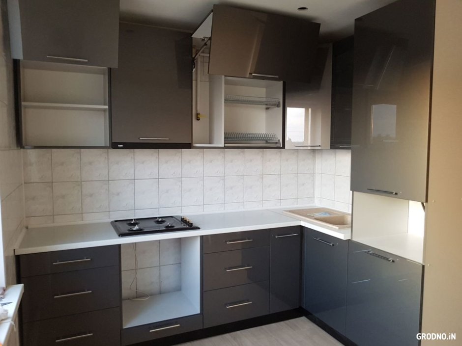 Кухни белый глянец с матовым верхом