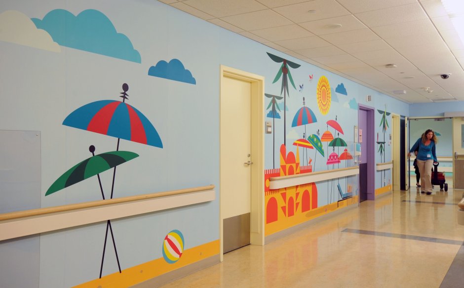 Роспись стен в детской поликлинике