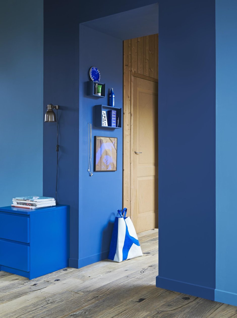 Прихожая в синем стиле