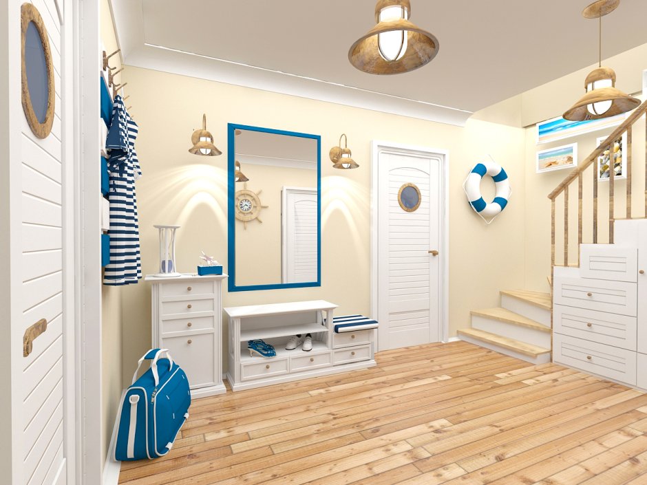 Синяя прихожая