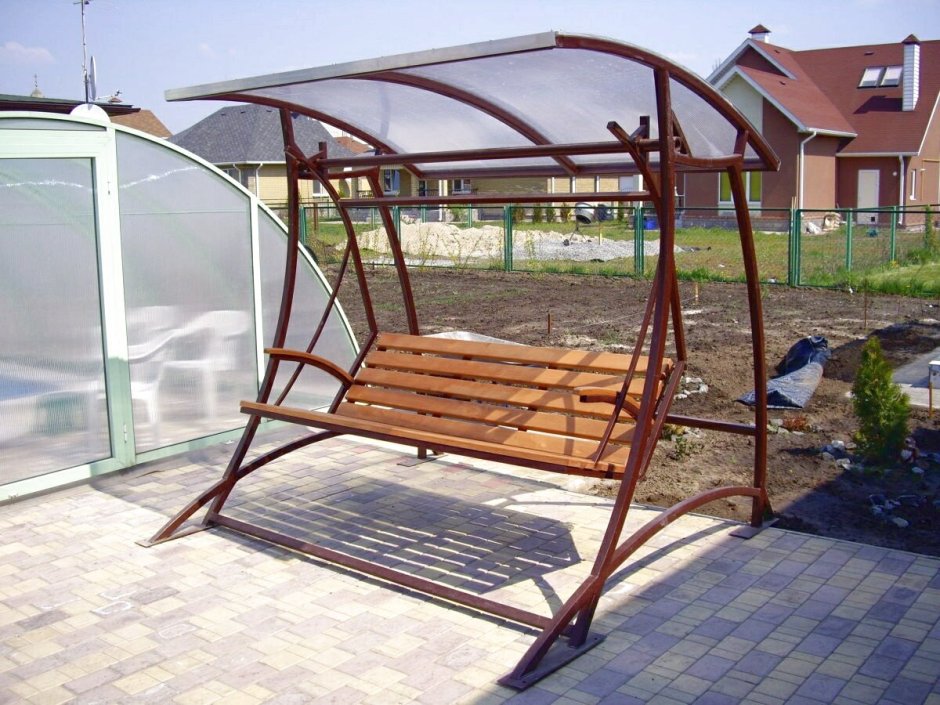 Качели садовые из металла
