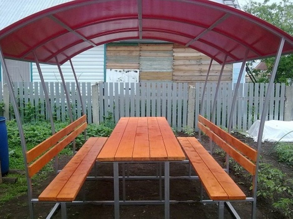 Беседка Садовая с поликарбонатом