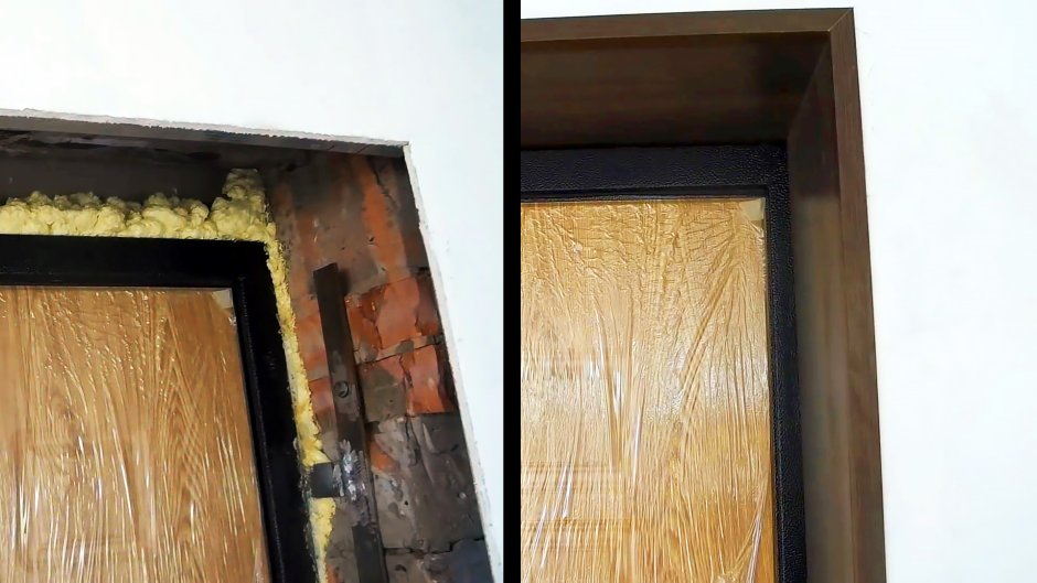 Оштукатуривание откосов входной двери