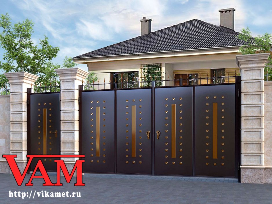 Стильные металлические ворота