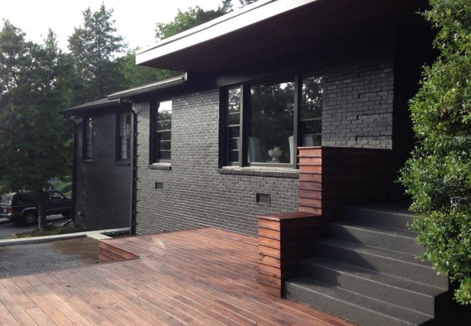 Современные дома из темного кирпича