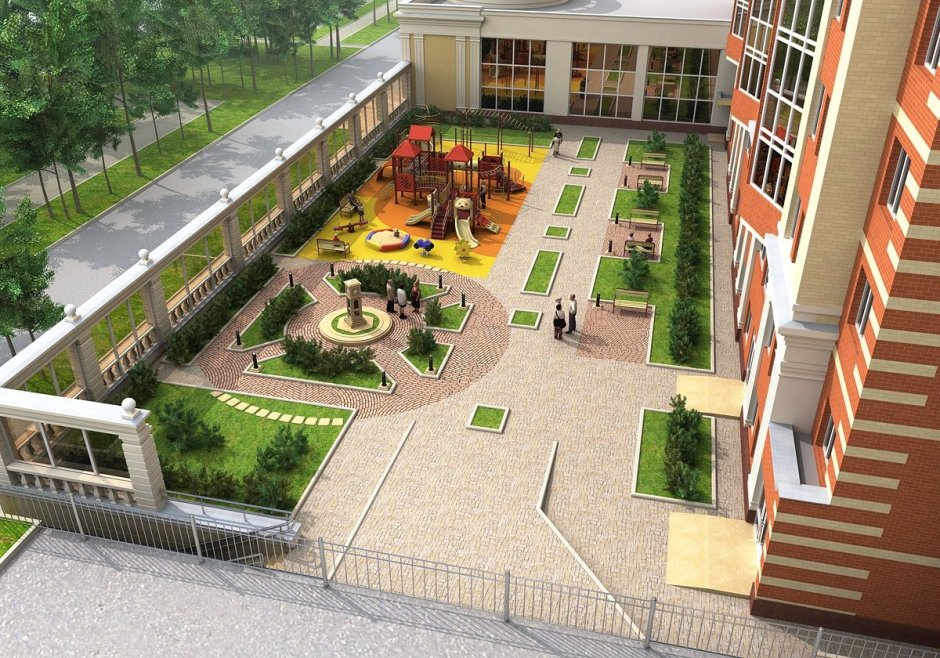 Озеленение жилых дворов