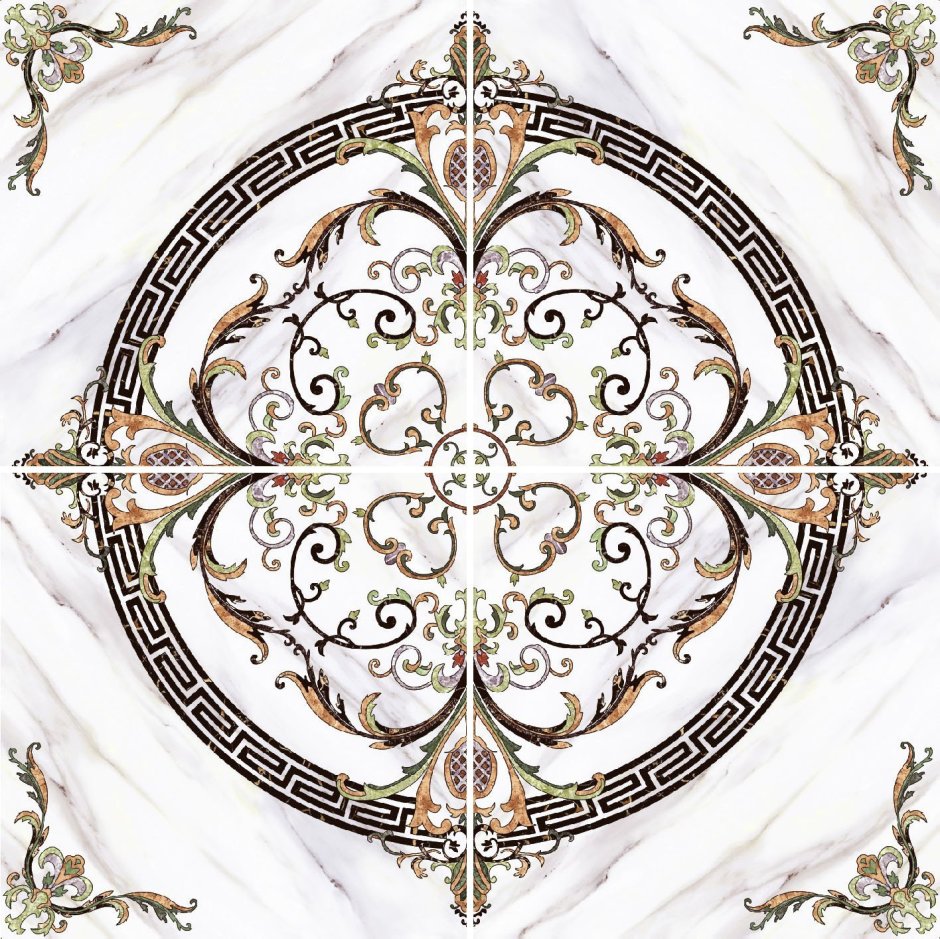 Панно Valentino scuro Roseton 120x120